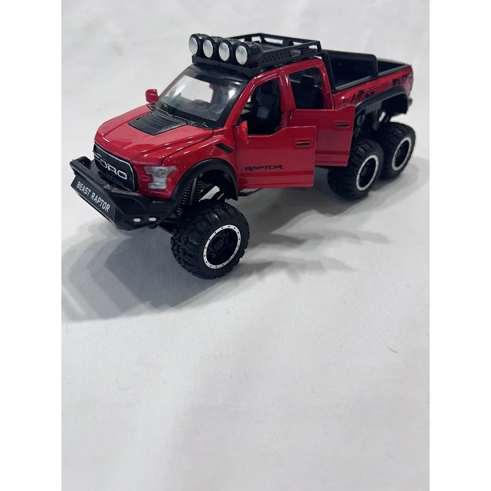 Durable Ford BEAST Raptor F-150  Off Road Pullback 1:24 Die LIGHTS+SOUNDS pickup